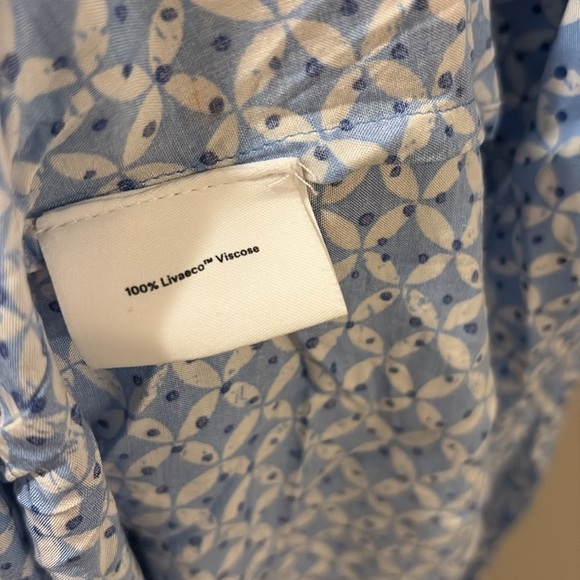 Summersalt Blue and White Patterned maxi Dress - large -tie straps - lightweight - Picture 5 of 6